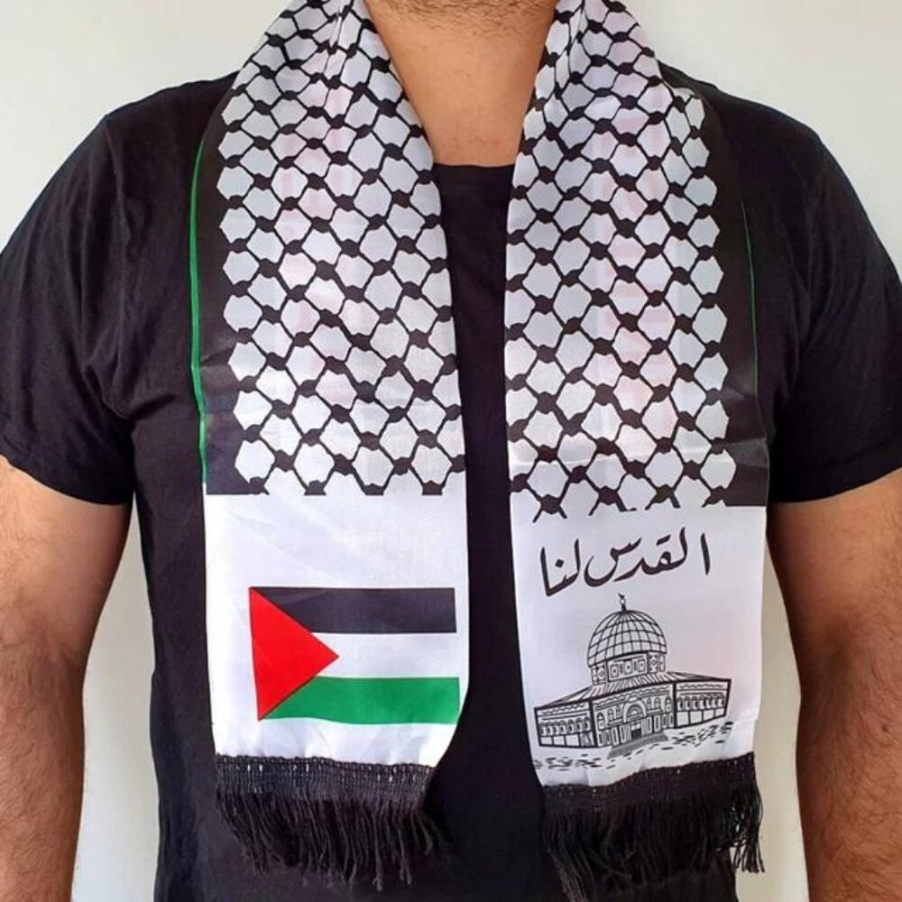 Palestine Flag Scarf Dome of The Rock Arabian Fashion Neck Scarf